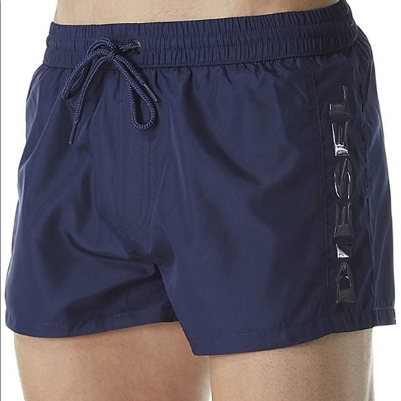 Diesel Men's Navy Super Short Swim Trunk, Size L - Picture 1 of 4